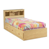 Twin-size Bookcase Headboard in Pine Finish - Dubh_Arts
 - 2