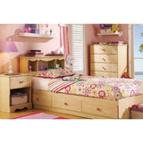 Twin-size Bookcase Headboard in Pine Finish - Dubh_Arts
 - 3