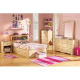 Twin-size Bookcase Headboard in Pine Finish - Dubh_Arts
 - 4