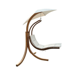 Modern Porch Swing Lounger Chair with Umbrella and Cushion - Dubh_Arts
 - 1