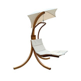 Modern Porch Swing Lounger Chair with Umbrella and Cushion - Dubh_Arts
 - 2