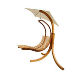 Modern Porch Swing Lounger Chair with Umbrella and Cushion - Dubh_Arts
 - 3