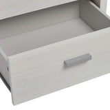 Modern 2-Drawer Nightstand Bedside Table in Larch White Wash Woodgrain Finish - Dubh_Arts
 - 4