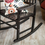 Indoor/Outdoor Patio Porch Black Slat Rocking Chair - Dubh_Arts
 - 2