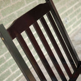 Indoor/Outdoor Patio Porch Black Slat Rocking Chair - Dubh_Arts
 - 3