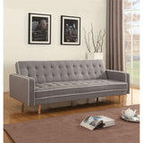 Modern Classic Grey Upholstered Button Tufted Sleeper Sofa Bed - Dubh_Arts
 - 2