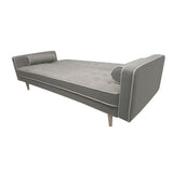 Modern Classic Grey Upholstered Button Tufted Sleeper Sofa Bed - Dubh_Arts
 - 3
