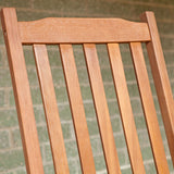 Set of 2 - Indoor/Outdoor Patio Porch Natural Slat Rocking Chairs - Dubh_Arts
 - 3