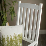 Indoor/Outdoor Patio Porch White Slat Rocking Chair - Dubh_Arts
 - 3