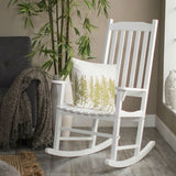 Set of 2 - Indoor/Outdoor Patio Porch White Slat Rocking Chairs - Dubh_Arts
 - 2