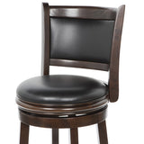 Cappuccino 29-inch Swivel Barstool with Faux Leather Cushion Seat - Dubh_Arts
 - 3