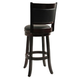 Cappuccino 29-inch Swivel Barstool with Faux Leather Cushion Seat - Dubh_Arts
 - 4