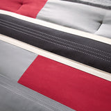 Full / Queen size Pink Chevron Stripe Comforter Set - Dubh_Arts
 - 3