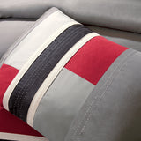 Full / Queen size Pink Chevron Stripe Comforter Set - Dubh_Arts
 - 4