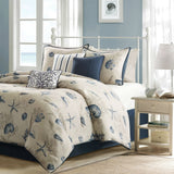 King size Orange Gray Fresh Start 3 piece Comforter Set - Dubh_Arts
 - 1