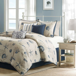 King size Orange Gray Fresh Start 3 piece Comforter Set - Dubh_Arts
 - 1