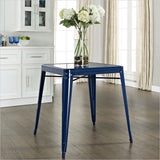 Navy Blue Modern Classic French Cafe Style Metal Dining Table - Dubh_Arts
 - 1