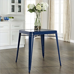 Navy Blue Modern Classic French Cafe Style Metal Dining Table - Dubh_Arts
 - 1