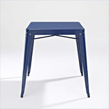 Navy Blue Modern Classic French Cafe Style Metal Dining Table - Dubh_Arts
 - 2