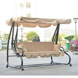 Outdoor Canopy Swing Patio Porch Shade Deck Bed in Sand - Dubh_Arts
 - 1
