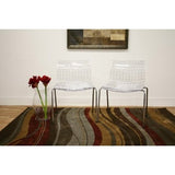 Set of 2 Modern Dining Chairs with Clear Seat and Metal Legs - Dubh_Arts
 - 2