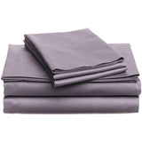 Full size 400-Thread Count Egyptian Cotton Sheet Set in Plum Purple - Dubh_Arts
 - 1