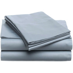 Queen 400-Thread Count Egyptian Cotton Sheet Set in Smokey Blue - Dubh_Arts
 - 1