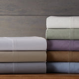 Queen 400-Thread Count Egyptian Cotton Sheet Set in Smokey Blue - Dubh_Arts
 - 4