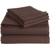 Queen 100-Percent Cotton Flannel Sheet Set in Brown Italian Roast - Dubh_Arts
 - 1