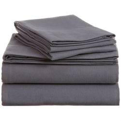 Queen size 100-Percent Cotton Velvet Flannel Sheet Set in Graphite - Dubh_Arts
 - 1