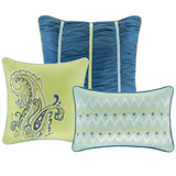 Full / Queen size 100% Cotton Comforter Set in Yellow Light Grey White Check Pattern - Dubh_Arts
 - 3