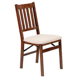 Set of 2 - Folding Dining Chair with Upholstered Seat - Dubh_Arts
 - 1
