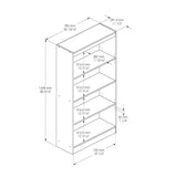 4-Shelf Bookcase in Natural Maple Finish - Dubh_Arts
 - 3