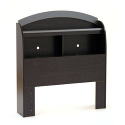 Twin-size Bookcase Headboard in Black Onyx Charcoal Finish - Dubh_Arts
 - 1