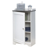 Bathroom Floor Cabinet with Adjustable Shelves in White Finish - Dubh_Arts
 - 2