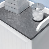 Bathroom Floor Cabinet with Adjustable Shelves in White Finish - Dubh_Arts
 - 4