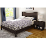 Full size Contemporary Headboard in Chocolate Brown Wood Finish - Dubh_Arts
 - 2