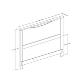 Full size Contemporary Headboard in Chocolate Brown Wood Finish - Dubh_Arts
 - 3