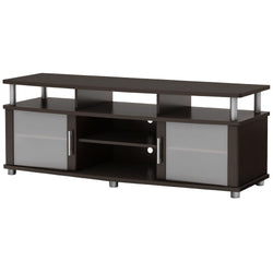 Contemporary TV Stand in Dark Brown Chocolate Finish - Dubh_Arts
 - 1