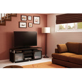 Contemporary TV Stand in Dark Brown Chocolate Finish - Dubh_Arts
 - 2