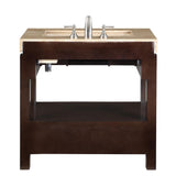 36-inch Single Bathroom Vanity Set with Travertine Stone Top & Sink - Dubh_Arts
 - 2