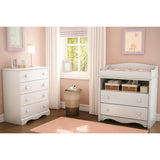 White 4 Drawer Bedroom Chest with Wooden Knobs - Dubh_Arts
 - 3