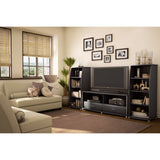 Contemporary Black TV Stand with Storage Drawers - Holds up to 185 lbs - Dubh_Arts
 - 4