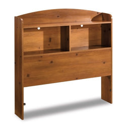 Twin size Bookcase Headboard in Sunny Pine Finish - Dubh_Arts
 - 1