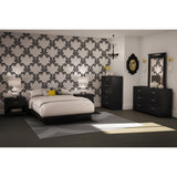 Modern 5-Drawer Bedroom Chest in Black Wood Finish - Dubh_Arts
 - 3