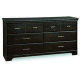 Triple Dresser in Ebony Wood Finish with 6 Drawers and Metal Handles - Dubh_Arts
 - 1