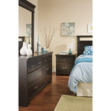 Triple Dresser in Ebony Wood Finish with 6 Drawers and Metal Handles - Dubh_Arts
 - 2