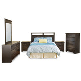 Triple Dresser in Ebony Wood Finish with 6 Drawers and Metal Handles - Dubh_Arts
 - 4