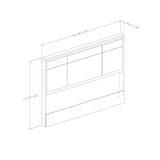 Queen size Contemporary Headboard in Ebony Wood Finish - Dubh_Arts
 - 4