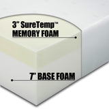 King size 10-inch Thick Memory Foam Mattress with 2 Pillows - Dubh_Arts
 - 3